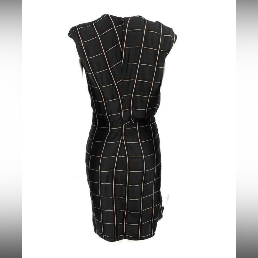 DESIGNER Lanvin Black Checked Knot Detail Dress - Picture 5 of 11